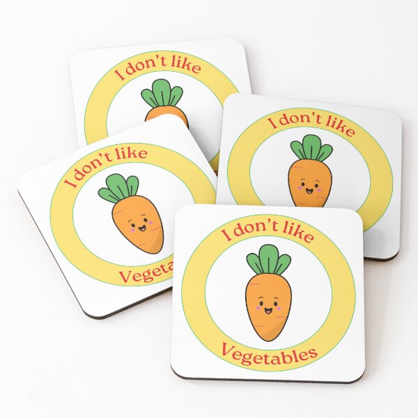 Item preview, I Don’t Like Vegetables - Carrot - Funny Cartoon Carrot designed and sold by Love3Happy.