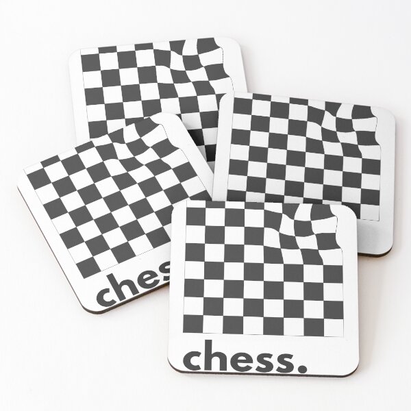Item preview, Minimal Distorted Chessboard – Modern Chess Aesthetic Design designed and sold by felixpauli.