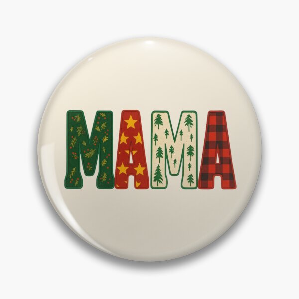 Item preview, Christmas Patchwork MAMA Lettering Design designed and sold by Lazy Planet.