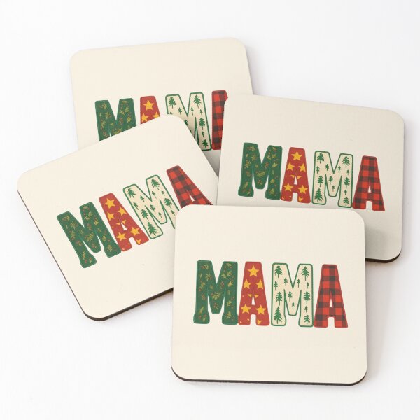 Item preview, Christmas Patchwork MAMA Lettering Design designed and sold by Lazy Planet.