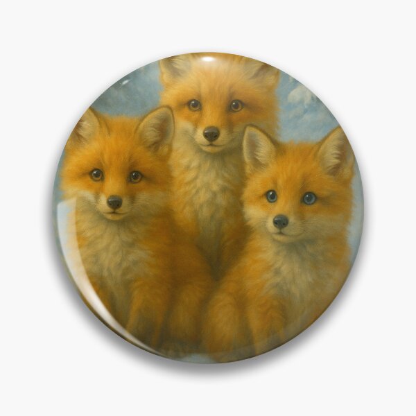 Item preview, Three fox cubs in winter – Cute realistic animal illustration designed and sold by Cleveralltag.
