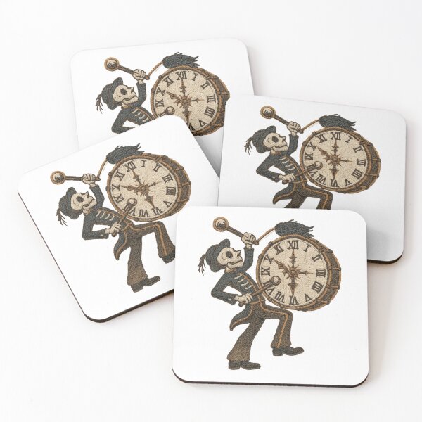 Item preview, Gothic Skeleton Drummer Patch – Marching Clock Corps MCR designed and sold by Gurjeetpixelart.