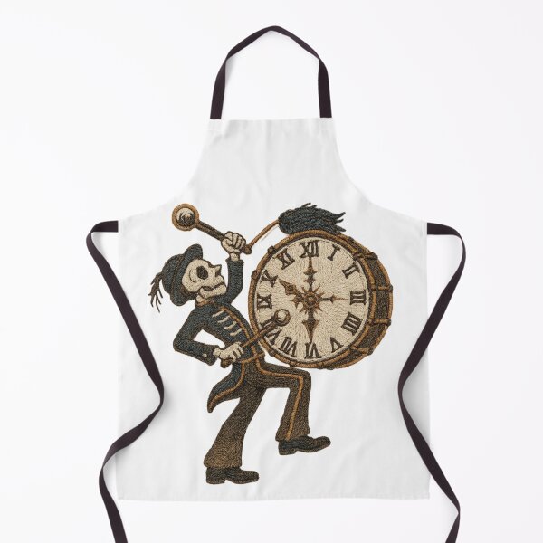 Item preview, Gothic Skeleton Drummer Patch – Marching Clock Corps MCR designed and sold by Gurjeetpixelart.