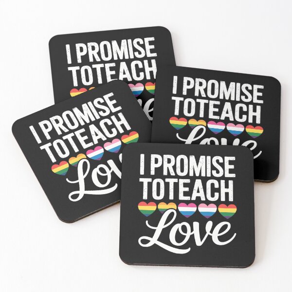 Item preview, I Promise To Teach Love LGBT-Q Pride Proud Ally Teacher designed and sold by DentistLegal.