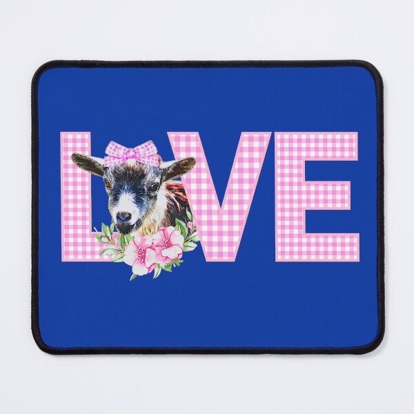 Item preview, Pygmy goat with gingham and floral accents designed and sold by CritterCapers.
