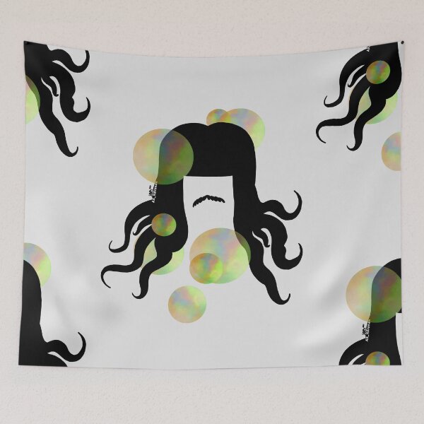 Item preview, The Wig Man Mental Health, hand painted painting designed and sold by AK-Hevonen.