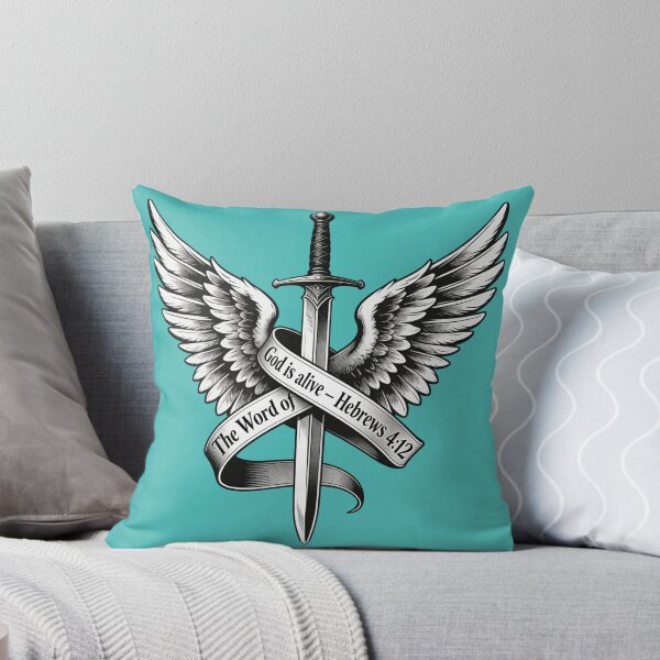 Item preview, Winged Sword Tattoo Design - Bold Line Art Emblem designed and sold by GraceNGoods.