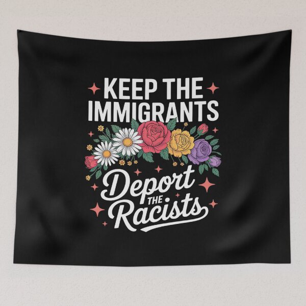 Item preview, Wildflower Keep The Immigrants Deport The Racists Immigrants designed and sold by khorbiasieno.