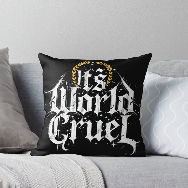 Item preview, Dark Gothic Quote “It’s World Cruel” Blackletter Design designed and sold by VikArtStudio.