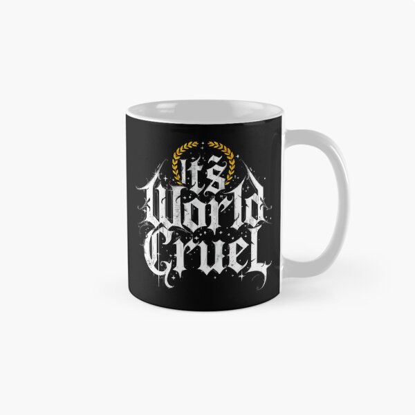 Item preview, Dark Gothic Quote “It’s World Cruel” Blackletter Design designed and sold by VikArtStudio.
