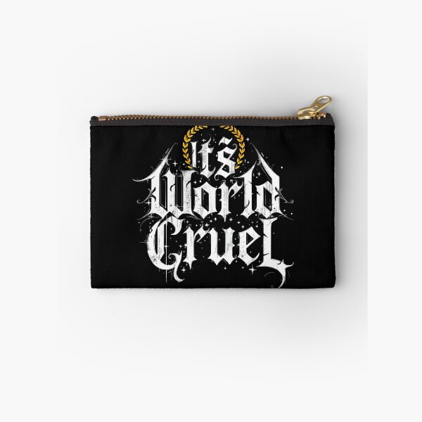 Item preview, Dark Gothic Quote “It’s World Cruel” Blackletter Design designed and sold by VikArtStudio.