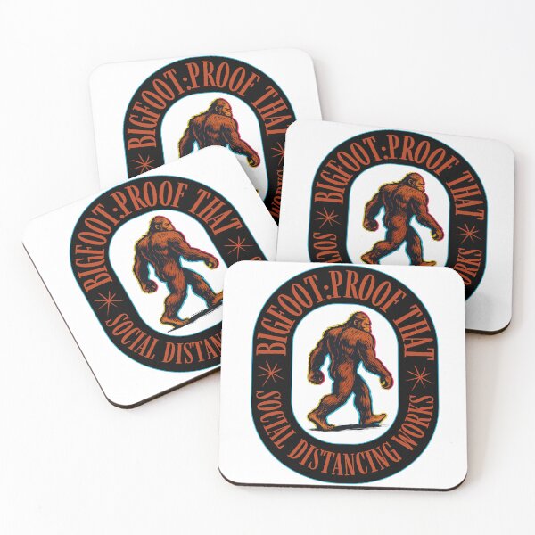 Item preview, Social Distancing Bigfoot - Funny Sasquatch Meme Graphic for T-Shirts & Stickers designed and sold by Spank My Yeti.