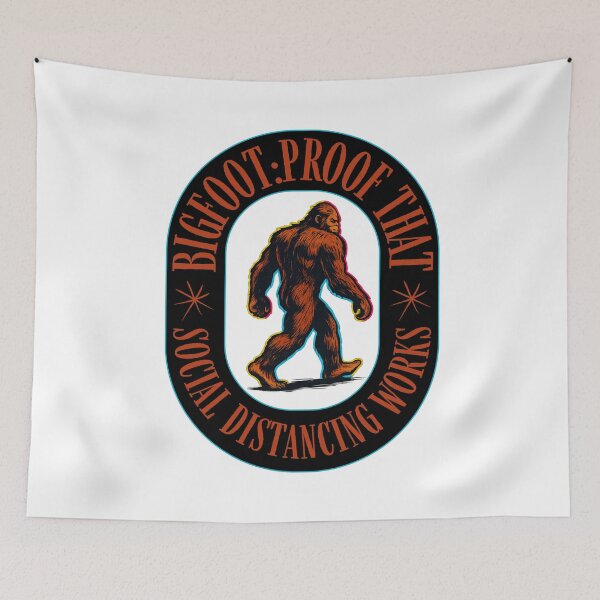 Item preview, Bigfoot Yeti Sasquatch Social Distance Design - A Sasquatch Meme You Can See Yourself In designed and sold by SpokeBender.