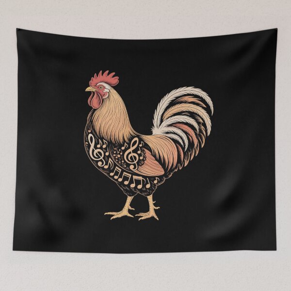 Item preview, Musical Notes Chicken Music Musician designed and sold by ToggleBet.