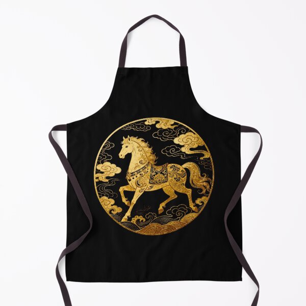Item preview, Golden Celestial Horse in Auspicious Cloud Medallion designed and sold by zzz888.