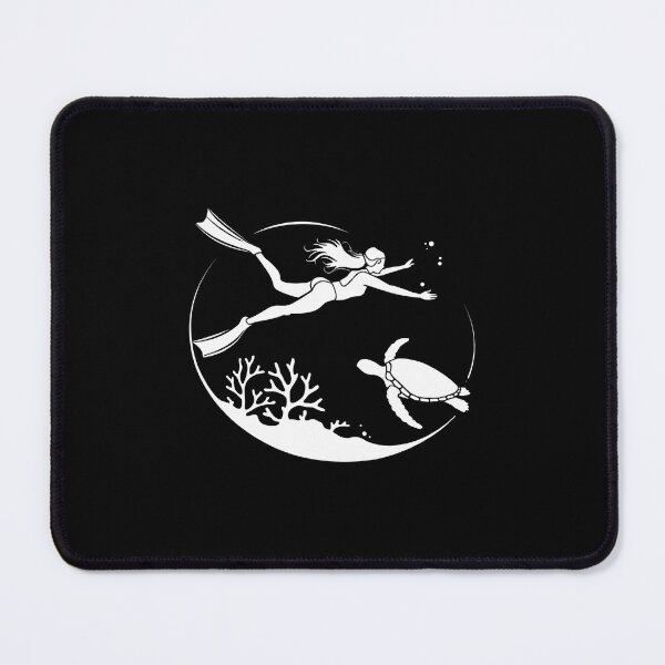 Item preview, Freediving Girl Sea Turtle Scuba Diving Ocean Adventure designed and sold by keatnybolho.