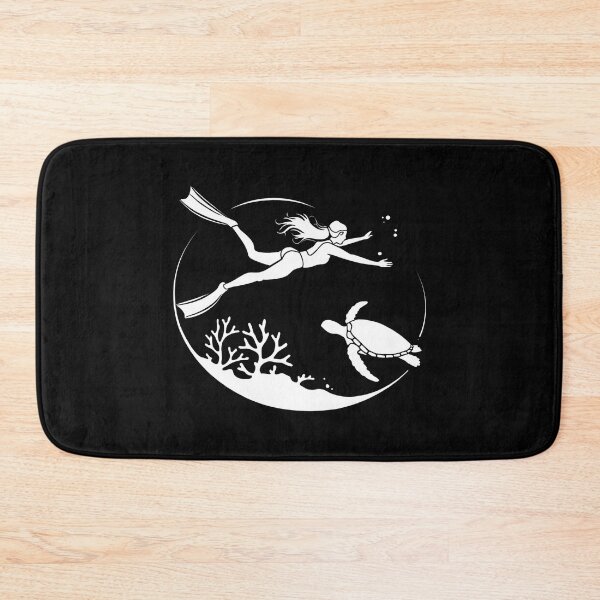 Item preview, Freediving Girl Sea Turtle Scuba Diving Ocean Adventure designed and sold by keatnybolho.