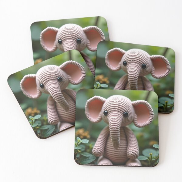 Item preview, Seated stuffed elephant in a natural environment designed and sold by Mianku | Für das Leben.