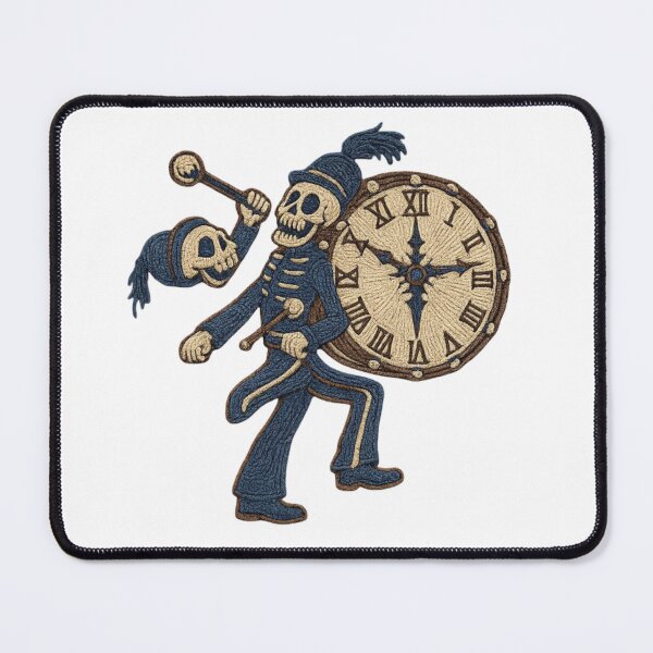 Item preview, Embroidered Skeleton Marcher – Dark Parade Patch Art Midnight Parade Skeleton – Embroidered Gothic Patch designed and sold by Gurjeetpixelart.