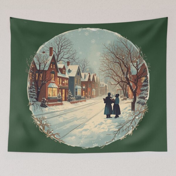 Item preview, Victorian Christmas Village in Snowfall designed and sold by Iuqiune.