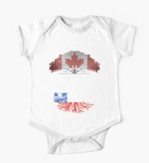 Canadian Grown With Chilean Roots Gift For Chilean From Chile - Chile Flag in Roots One Piece - Short Sleeve