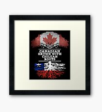 Canadian Grown With Chilean Roots Gift For Chilean From Chile - Chile Flag in Roots Framed Print