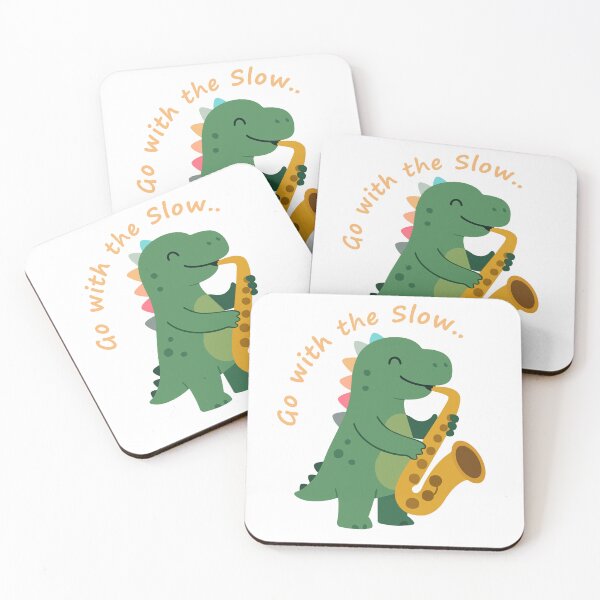 Item preview, Go With The Slow Chill Dino Sax Vibes designed and sold by Ramkumar2025.