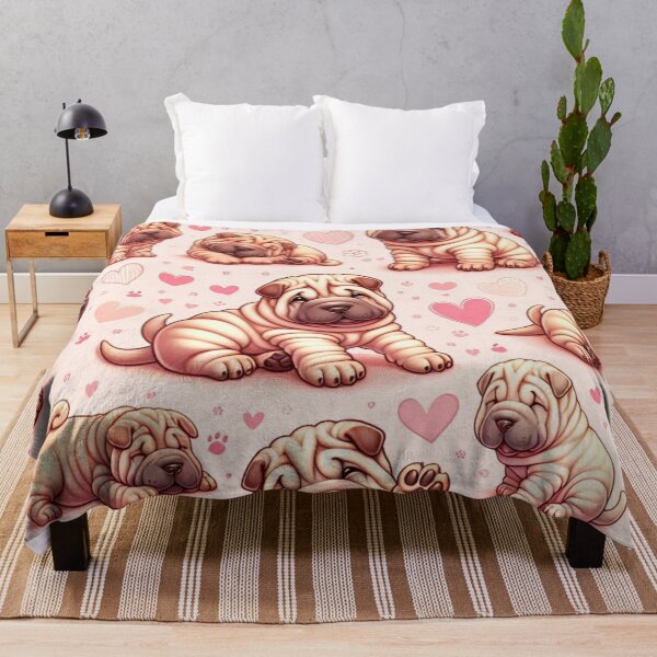 Item preview, Adorable Shar Pei Puppy Pattern designed and sold by Wags & Tails.