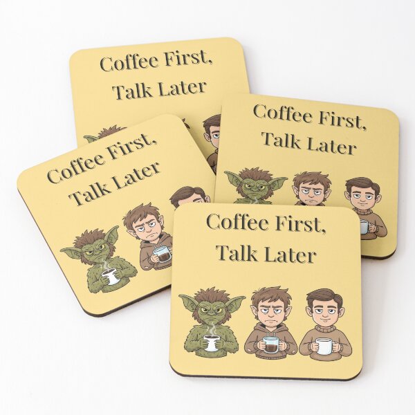 Item preview, Coffee First, Talk Later – Funny Morning Gremlin Transformation Design designed and sold by MadeInNapTime.