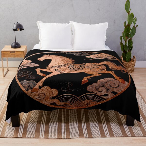 Item preview, Rose Gold Celestial Horse in Auspicious Cloud Circle designed and sold by zzz888.