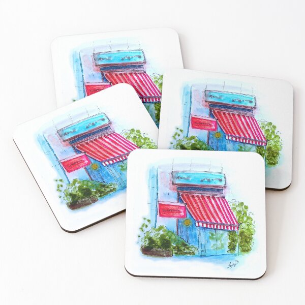 Item preview, Vintage Cafe Watercolor designed and sold by LeidySilvaArt.