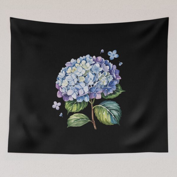 Item preview, Blue Hydrangeas Floral Cottagecore designed and sold by VasilisLamArt.