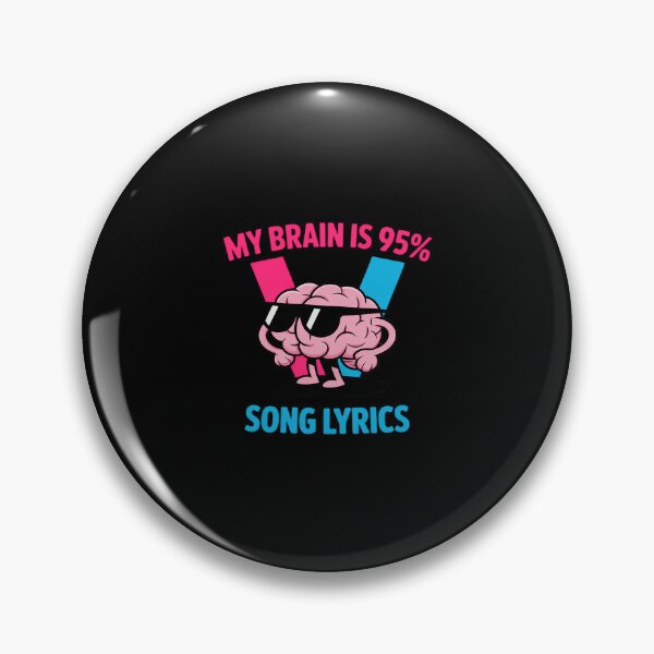 Item preview, My Brain is 95% Song Lyrics Music Lover designed and sold by ToggleBet.