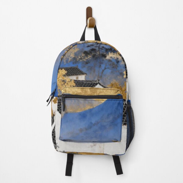 Item preview, Majestic Blue Mountains and Golden Village Landscape designed and sold by zzz888.