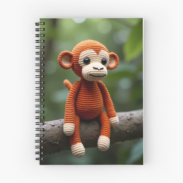 Item preview, Crocheted monkey sitting on a branch designed and sold by Mianku | Für das Leben.
