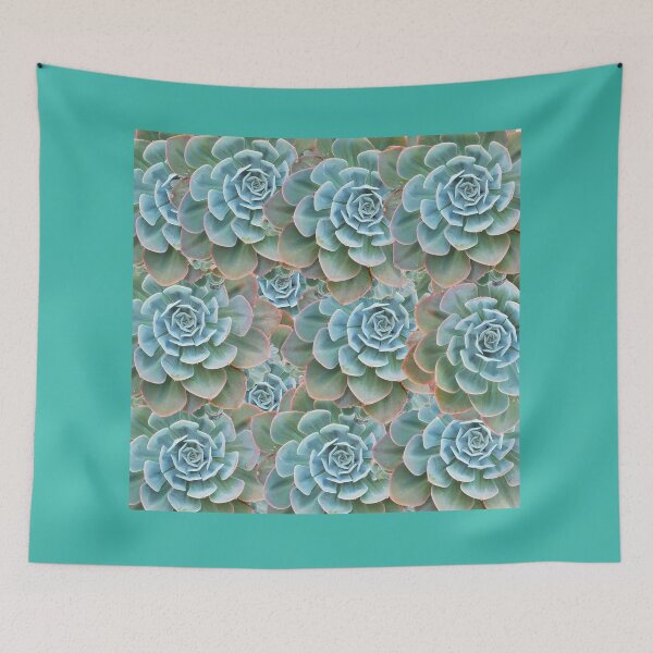 Item preview, Pastel Succulent Repeating Pattern – Nature Aesthetic Design designed and sold by MadeInNapTime.