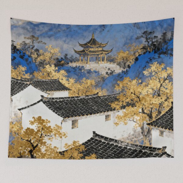 Item preview, Majestic Blue Mountains and Golden Village Pavilion designed and sold by zzz888.