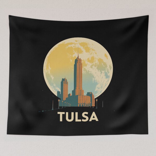 Item preview,  Tulsa Oklahoma Sunset Skyline Cityscape designed and sold by estellaken.
