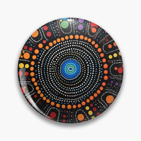 Item preview, Aboriginal Inspired Dot Art - Dark Sunshiny designed and sold by GrinGalore.
