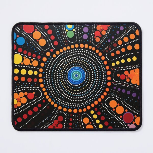 Item preview, Aboriginal Inspired Dot Art - Dark Sunshiny designed and sold by GrinGalore.