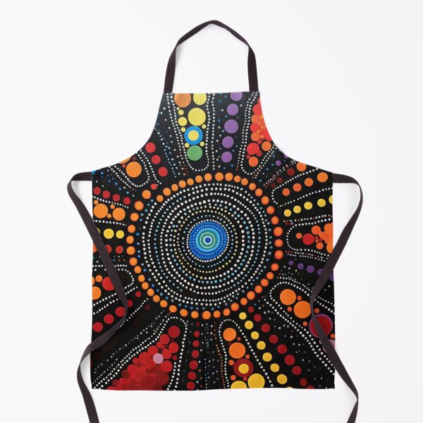 Item preview, Aboriginal Inspired Dot Art - Dark Sunshiny designed and sold by GrinGalore.