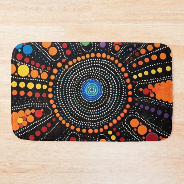 Item preview, Aboriginal Inspired Dot Art - Dark Sunshiny designed and sold by GrinGalore.