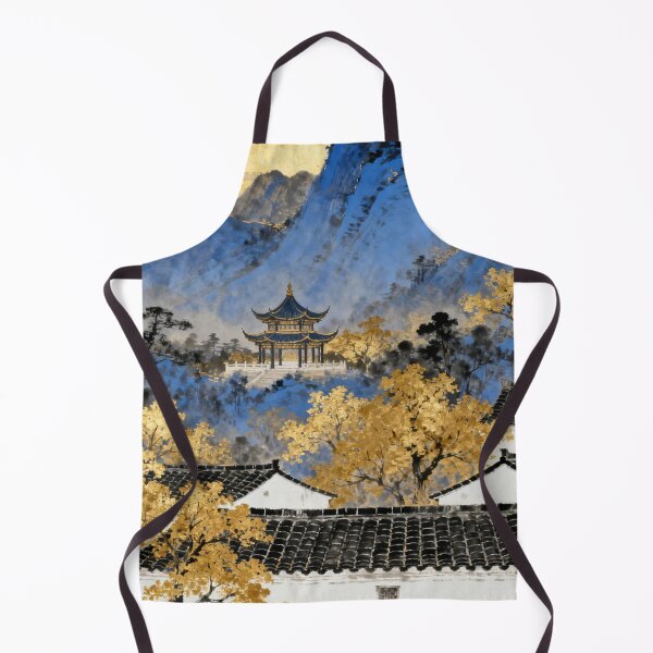 Item preview, Majestic Blue Mountains and Golden Pavilion Landscape designed and sold by zzz888.