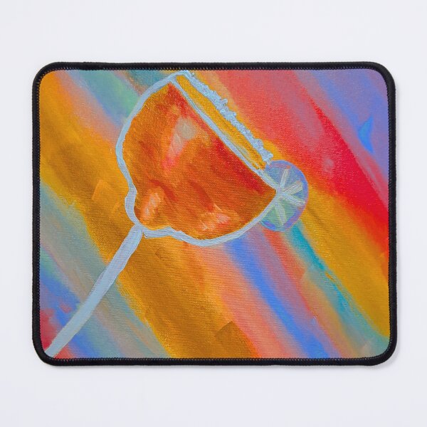 Item preview, Tropical Cocktail Art – Vibrant Rainbow Brushstroke Painting designed and sold by MadeInNapTime.