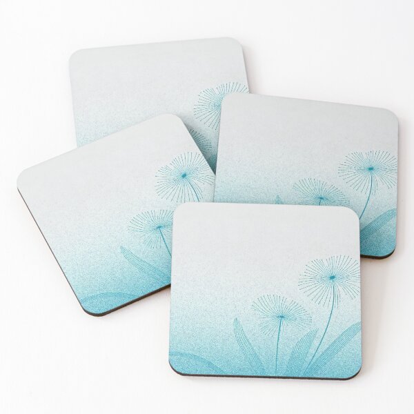 Item preview, Serene Teal Gradient Dandelion Breeze designed and sold by zzz888.