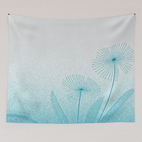Item preview, Serene Teal Gradient Dandelion Breeze designed and sold by zzz888.