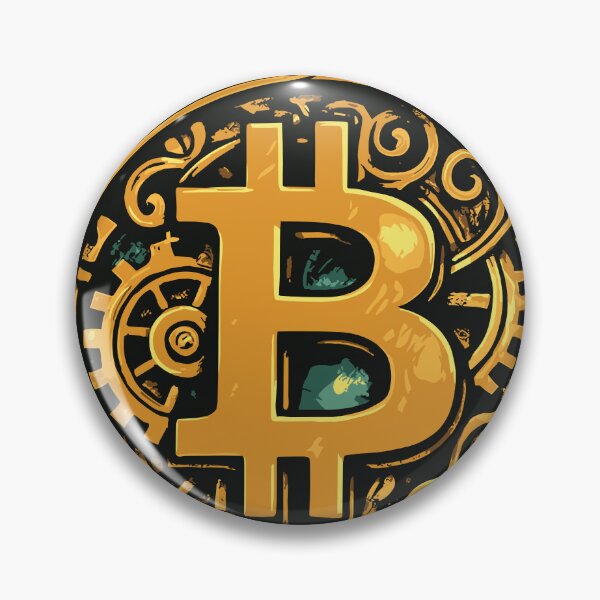Item preview, Steampunk Bitcoin Emblem – Vintage Crypto Gear designed and sold by SeoulInkSoul.