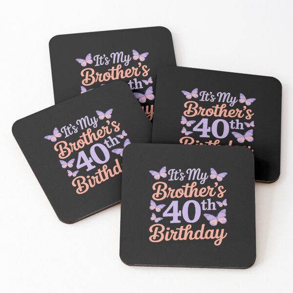 Item preview, It's My Brother's 40th Birthday Butterfly Happy 40 Years Old designed and sold by katherintration.
