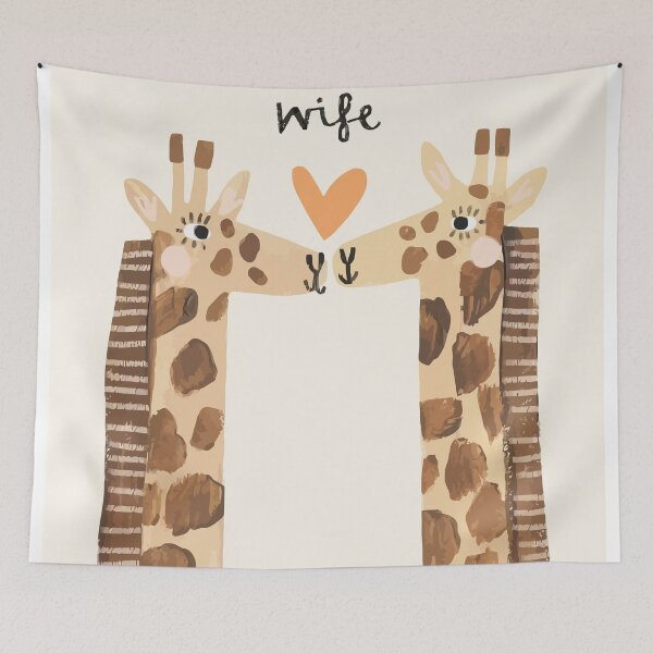 Item preview, Giraffe Wife Birthday Card designed and sold by walkerissac.