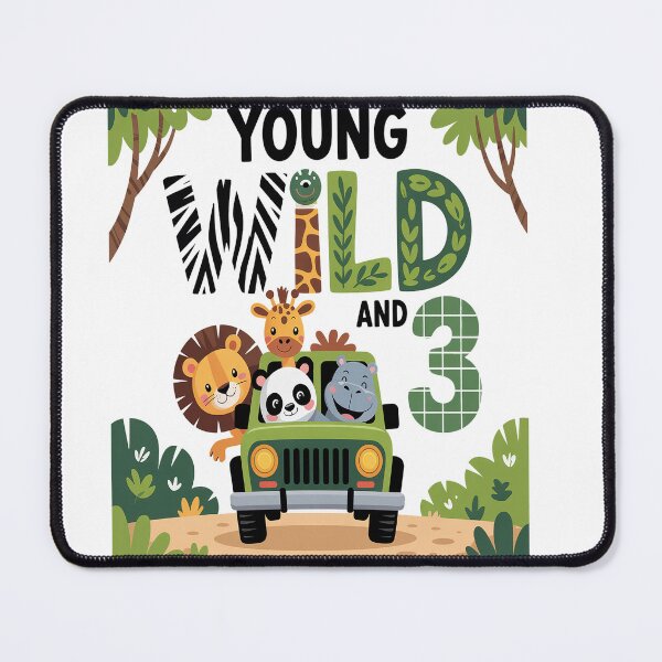 Item preview, 3rd Birthday Toddler Young Wild Three 3 Year Old Safari Zoo designed and sold by RonnasJackson.